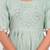 Hand block rayon dobby fabric shot  high-low dress