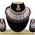 Maroon designer function wear ad necklace set