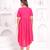 Hand block rayon dobby fabric shot  high-low dress