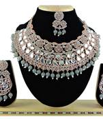 Grey designer function wear ad necklace set