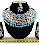 Turquoise designer function wear ad necklace set
