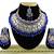 Blue designer function wear ad necklace set
