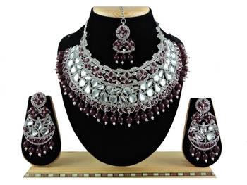 Multicolor designer function wear ad necklace set 1