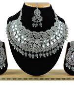 Grey designer function wear ad necklace set
