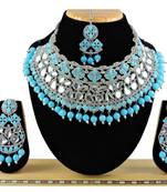 Turquoise designer function wear ad necklace set
