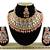 Orange designer function wear ad necklace set