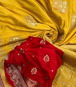 Yellow Color Premium Heavy Dola Silk Wedding Saree