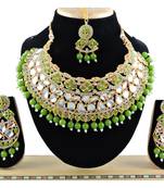 Green designer function wear ad necklace set
