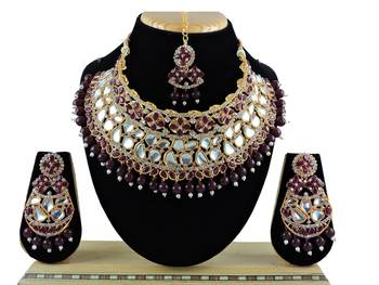 Multicolor designer function wear ad necklace set 1