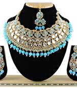 Turquoise designer function wear ad necklace set