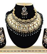 Black designer function wear ad necklace set