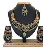 Turquoise designer function wear ad necklace set