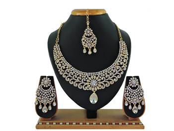 Multicolor designer function wear ad necklace set 1