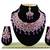 Purple designer function wear ad necklace set