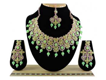 Multicolor designer function wear ad necklace set 1