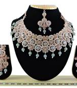 Grey designer function wear ad necklace set