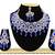 Blue designer function wear ad necklace set