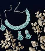 Green designer function wear ad necklace set