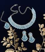 Turquoise designer function wear ad necklace set