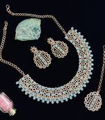Turquoise designer function wear ad necklace set