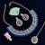 Blue designer function wear ad necklace set
