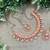 Orange designer function wear ad necklace set