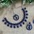 Blue designer function wear ad necklace set