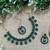 Green designer function wear ad necklace set
