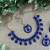 Blue designer function wear ad necklace set