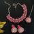 Red designer function wear ad necklace set