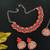 Red designer function wear ad necklace set