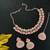 Pink designer function wear ad necklace set