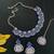 Blue designer function wear ad necklace set