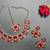 Red designer function wear ad necklace set