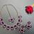 Purple designer function wear ad necklace set