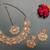 Orange designer function wear ad necklace set