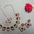 Maroon designer function wear ad necklace set