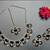 Black designer function wear ad necklace set