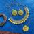 Yellow designer function wear ad necklace set