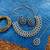 Blue designer function wear ad necklace set