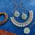Green designer function wear ad necklace set