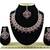 Maroon designer function wear ad necklace set