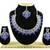 Blue designer function wear ad necklace set