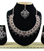 Black designer function wear ad necklace set