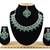 Green designer function wear ad necklace set