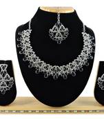 Black designer function wear ad necklace set