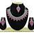 Red designer function wear ad necklace set