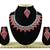 Red designer function wear ad necklace set