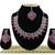 Red designer function wear ad necklace set