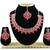Red designer function wear ad necklace set